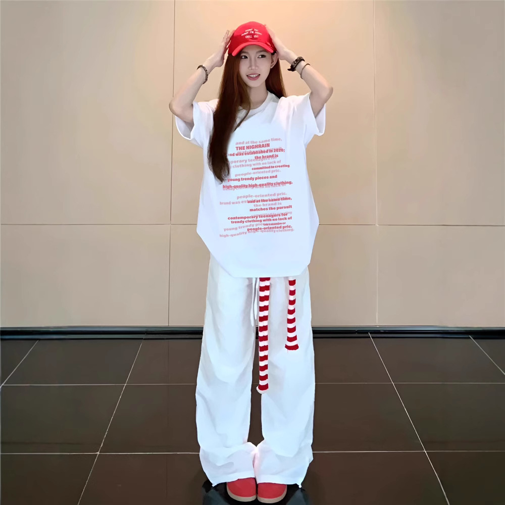 カットソー メッセージプリント半袖カットソー