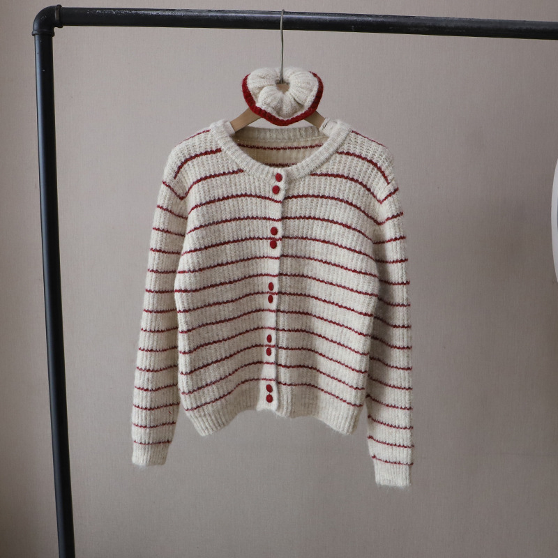 カットソー 長袖ニットカーディガン 韓国風レディース 5色展開