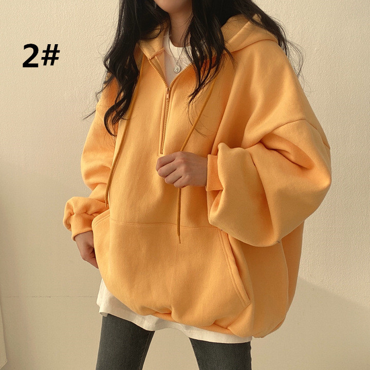 カットソー 長袖フード付きプルオーバー パーカー 秋冬 レディース カジュアル (薄手・裏起毛　2種類)