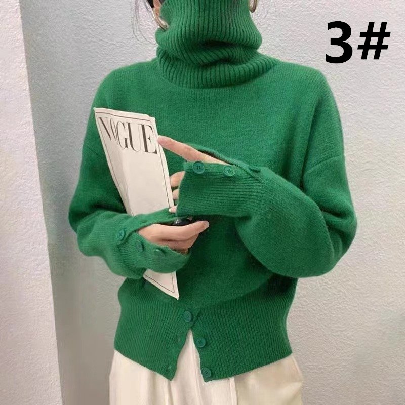 カットソー 秋冬新作 タートルネック ニットセーター 着痩せ 上品 韓国風 レディース