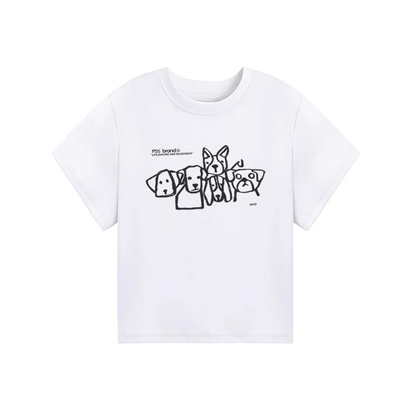 カットソー うさぎモチーフ刺繍半袖カットソー