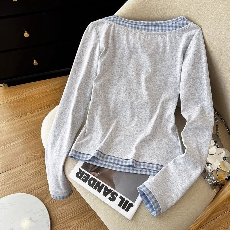 カットソー わんちゃん刺繍入りボートネック