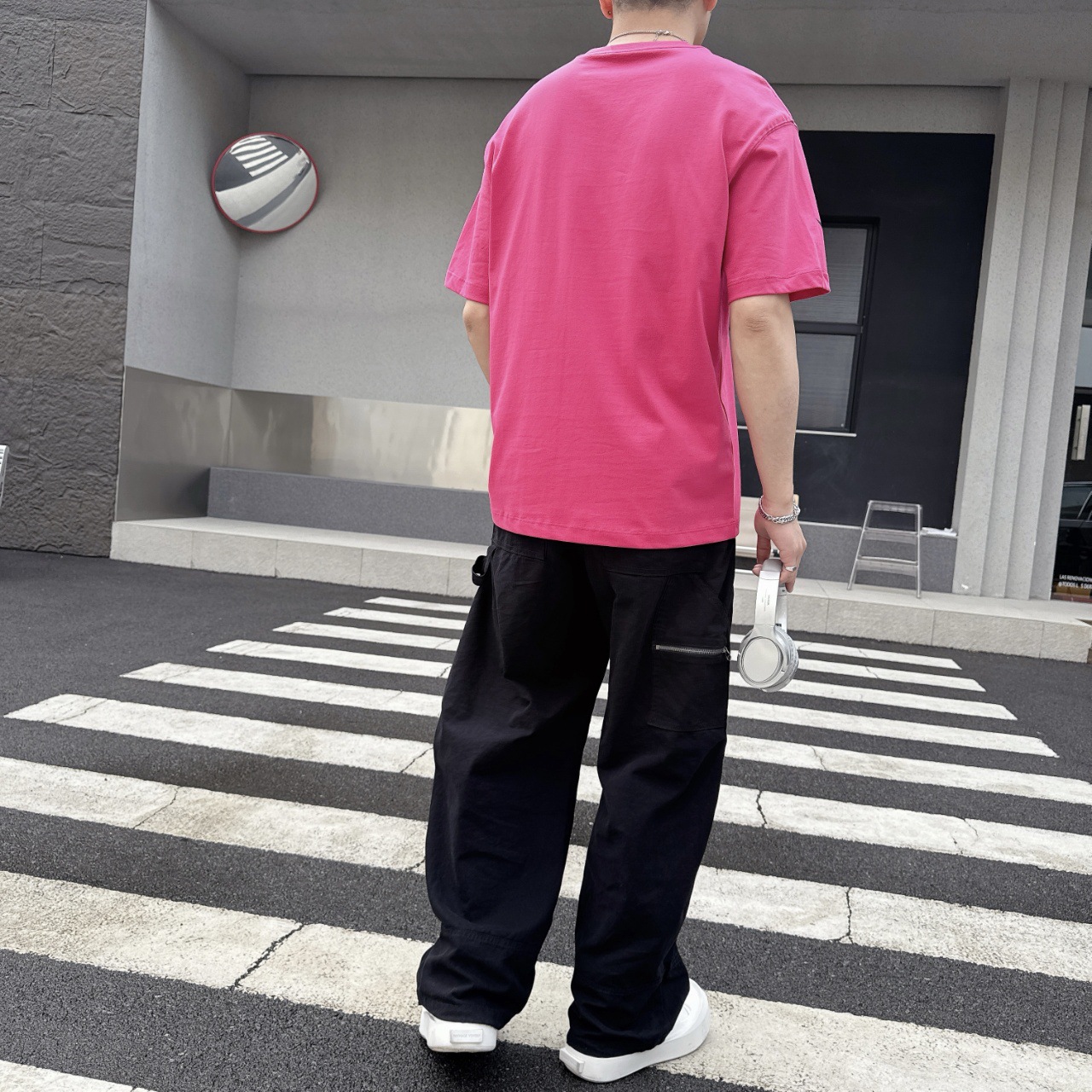 カットソー 波模様デザイン半袖カットソー