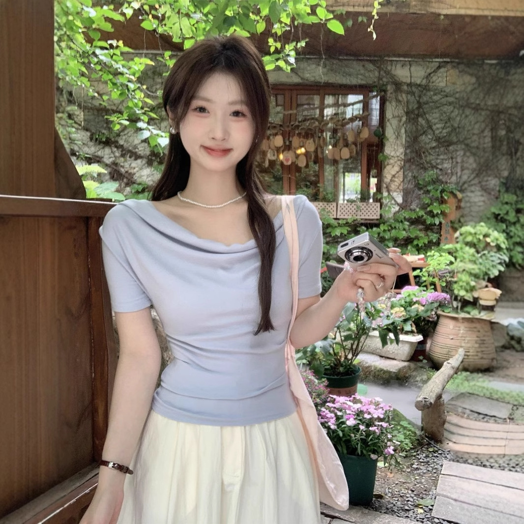 カットソー カットソー 優美な肩見せボートネック