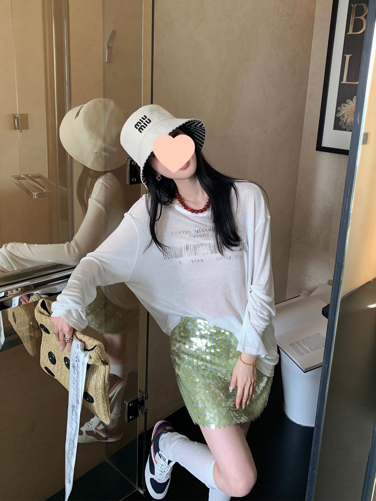 カットソー ゆったりシルエット長袖カットソー