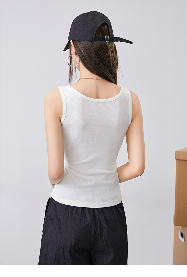 カットソー 七分丈タンクトップカットソー