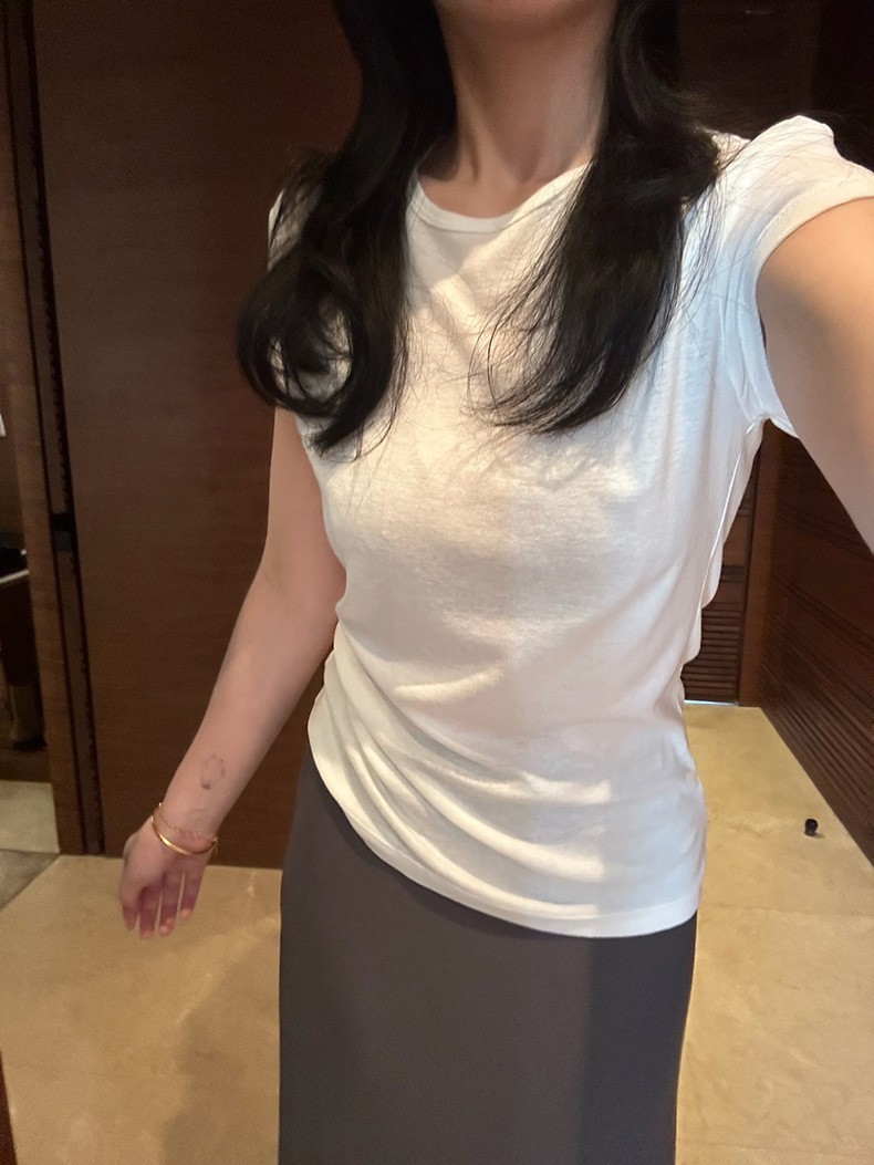 カットソー シンプル上質フィット半袖カットソー