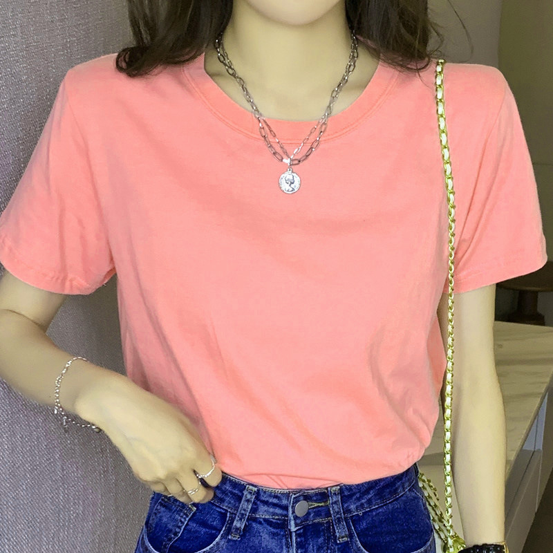 カットソー シンプル丸首ベーシックカットソー