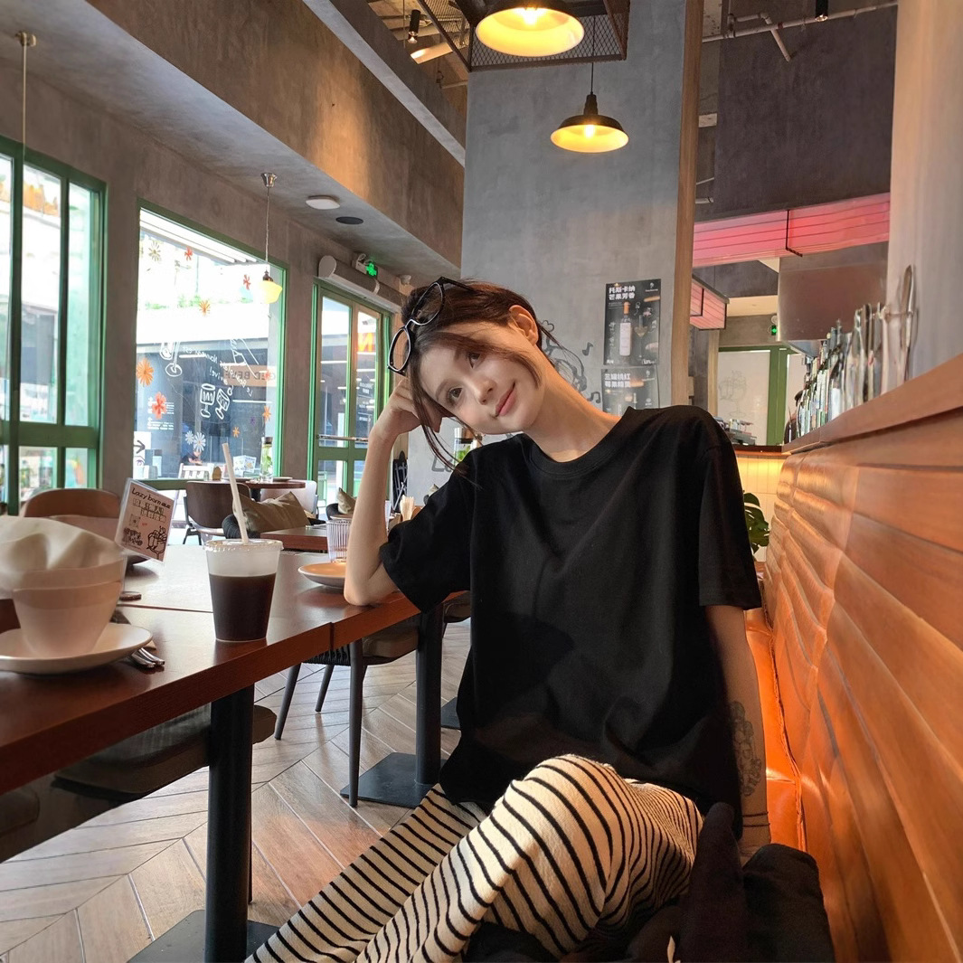 カットソー シンプル クルーネック Tシャツ