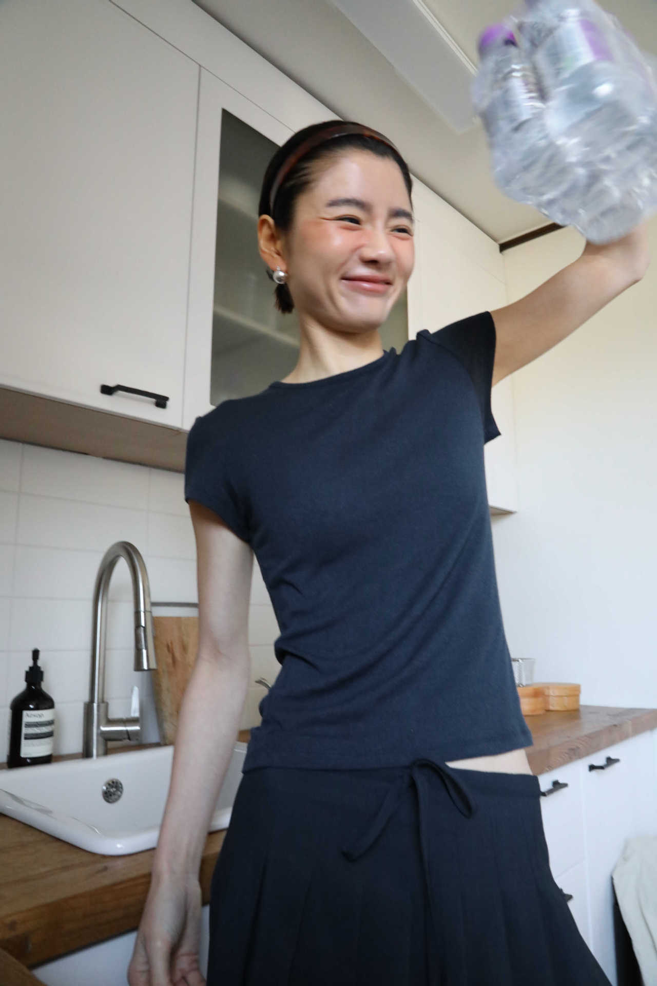 カットソー カットソー なめらか素材の洗練半袖