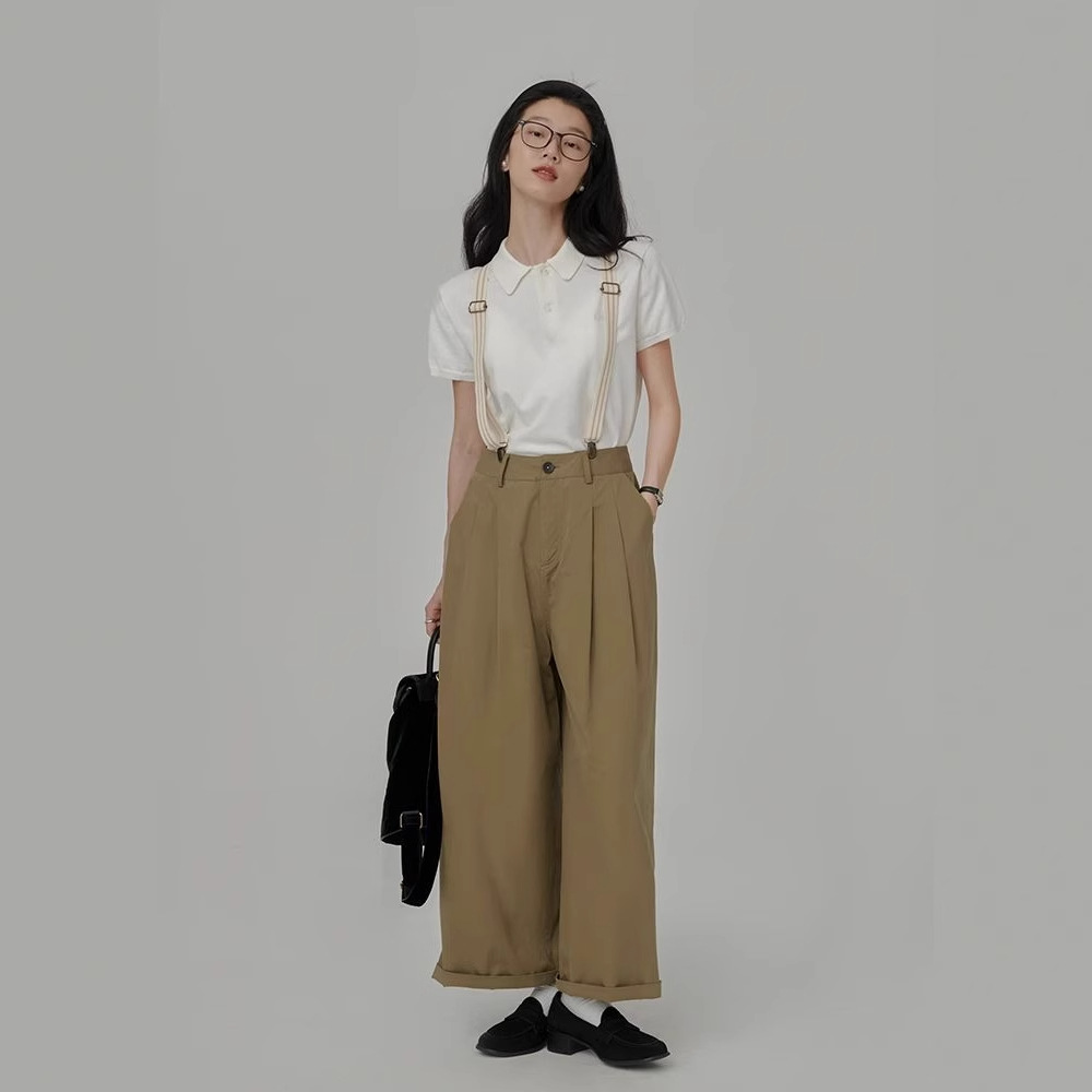 カットソー すっきり着こなせる襟付きポロ