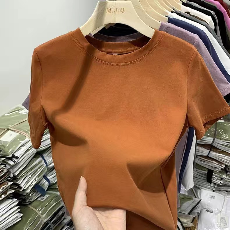 カットソー なめらか素材クルーネックカットソー