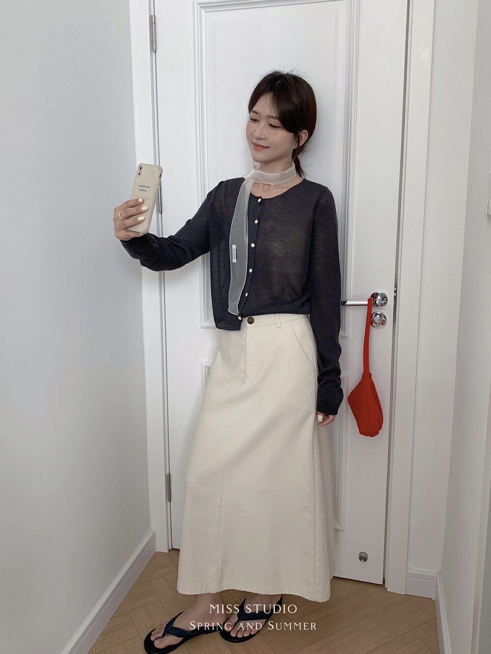 カットソー カットソー 薄手ニット前開きカーディガン
