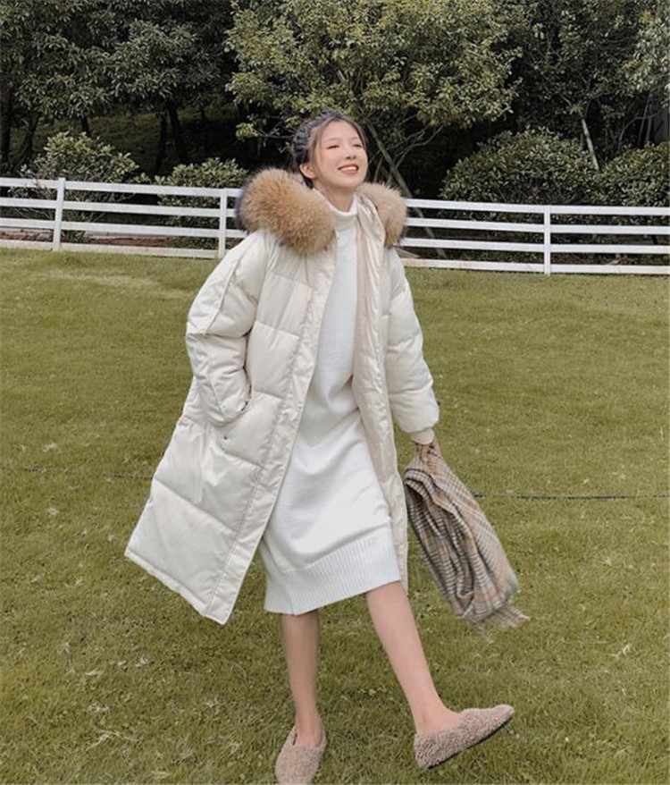 カットソー 大きいサイズ長袖中綿ロングコート防寒羽毛風