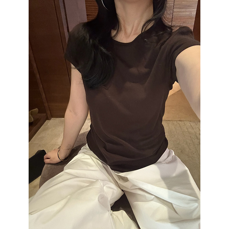 カットソー シンプル上質フィット半袖カットソー