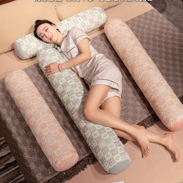 抱き枕 冷感素材使用 丸型ロング抱き枕 かわいい柄