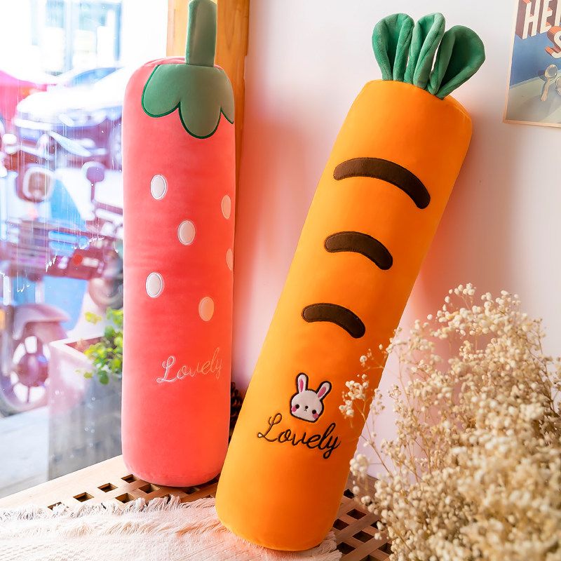 抱き枕 野菜モチーフのふわふわ長細い抱き枕