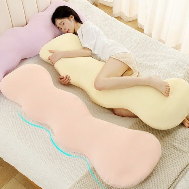 抱き枕 波形ロング抱き枕 体にフィットする横向き寝専用枕