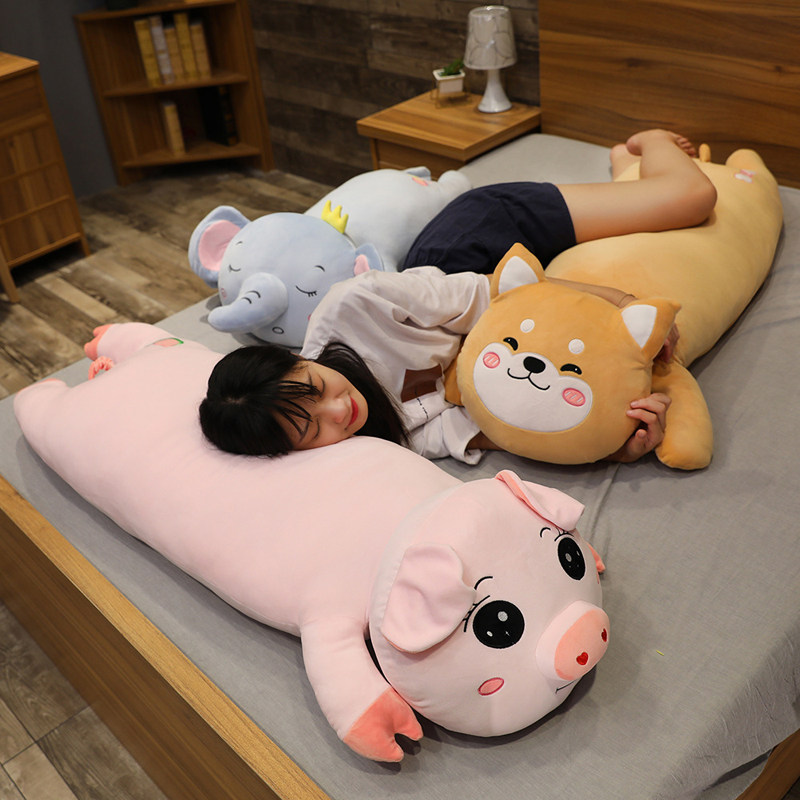 動物キャラクター ふわふわ長抱き枕