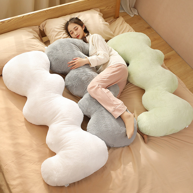 抱き枕 もこもこ雲形ロング抱き枕クッション