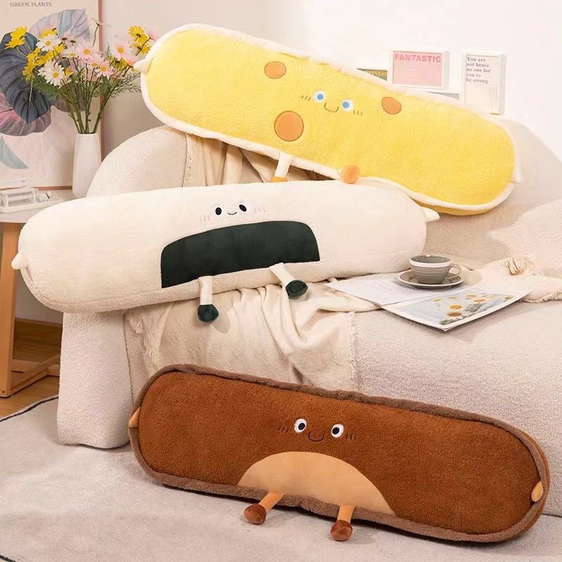 抱き枕 もちもちパンモチーフの長細い抱き枕