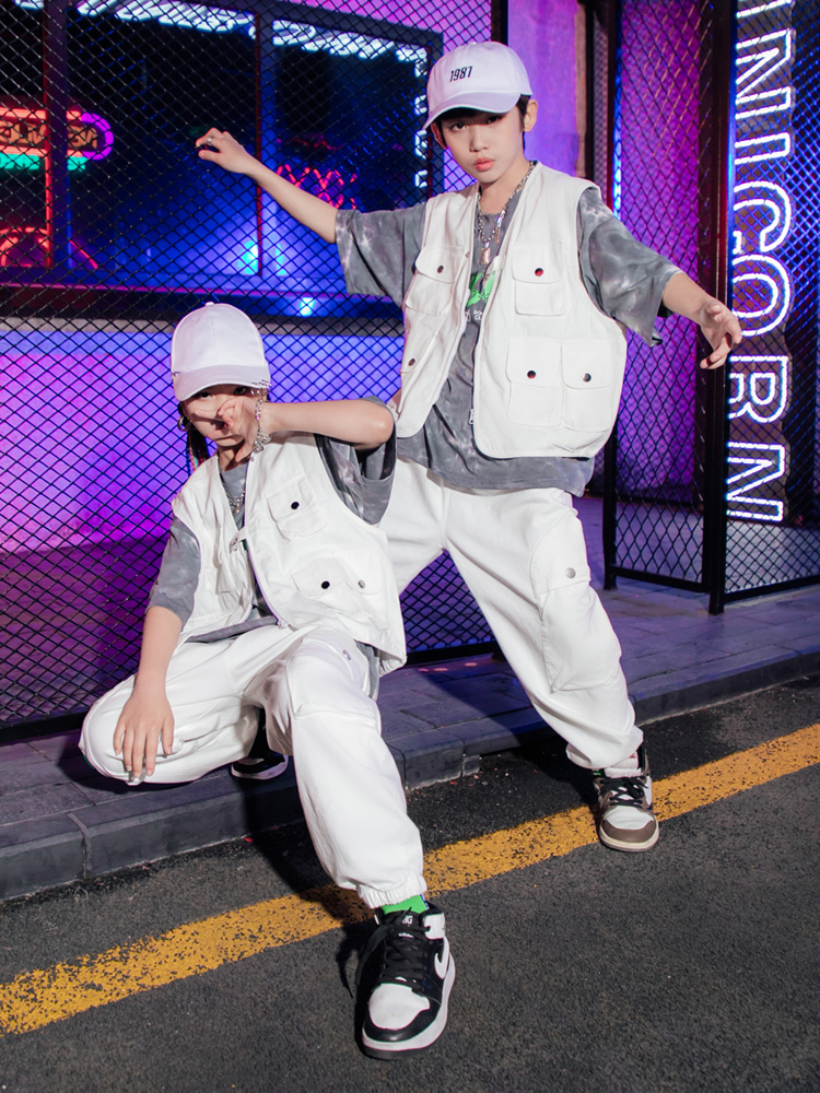 ダンス衣装 ダンス衣装 ストリートマルチベスト上下セット