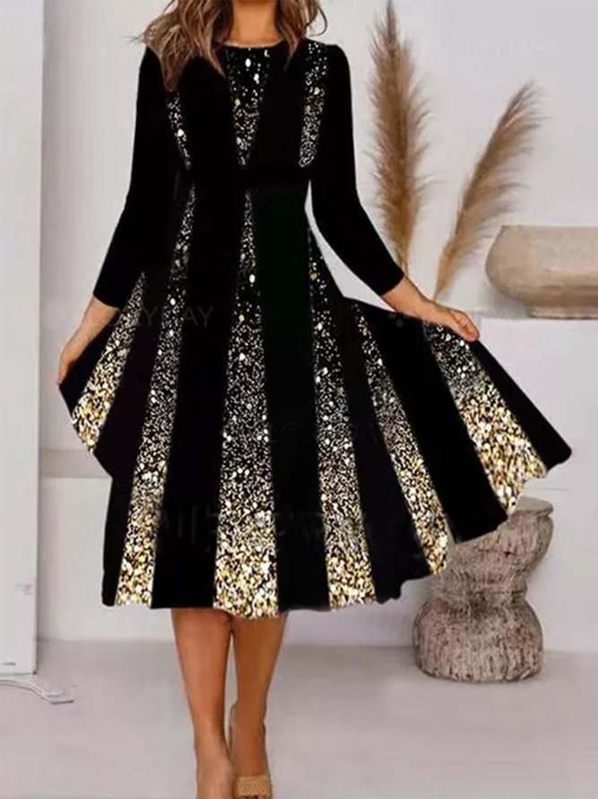 ダンス衣装 華麗な装飾が映える長袖フレア型社交ダンス専用衣装