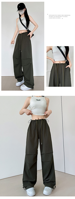 ダンス衣装 ヒップホップ カーゴパンツ レディース ワイドパンツ 体型カバー 黒