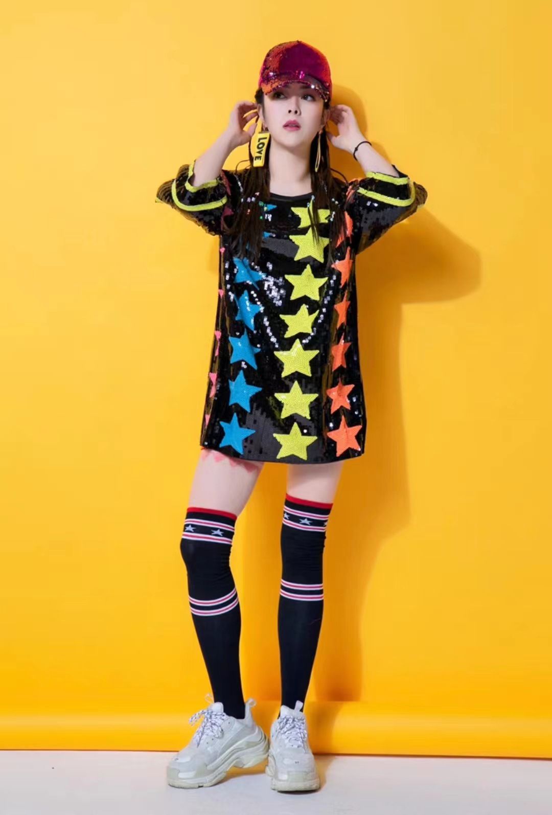 ダンス衣装 星空キラめきTシャツ