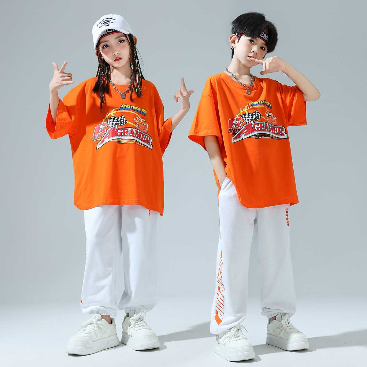 ダンス衣装 ダンス衣装 ストリート風レーサー上下セット