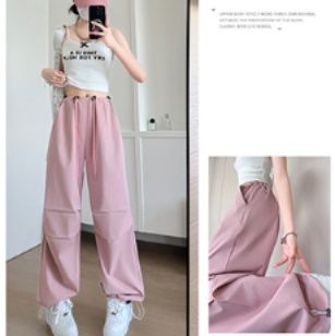 ダンス衣装 ヒップホップ カーゴパンツ レディース ワイドパンツ 体型カバー 黒
