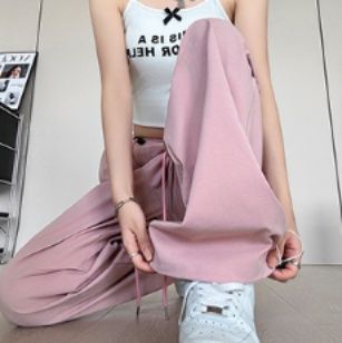 ダンス衣装 ヒップホップ カーゴパンツ レディース ワイドパンツ 体型カバー 黒