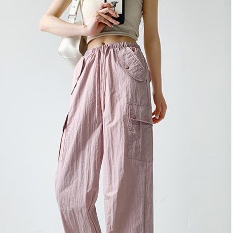 ダンス衣装 多機能ポケット付きワイドカーゴパンツ 韓国