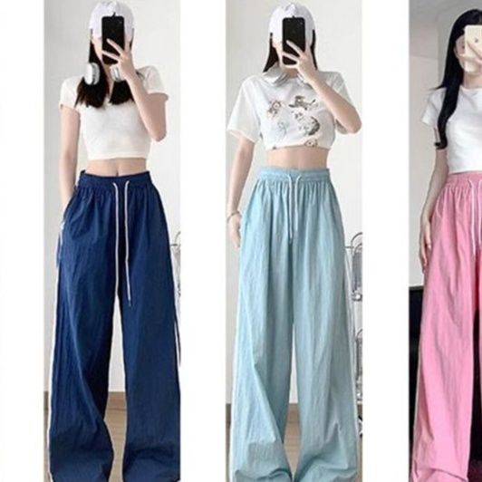 ダンス衣装 韓国風クロップトップとワイドパンツのセットアップ