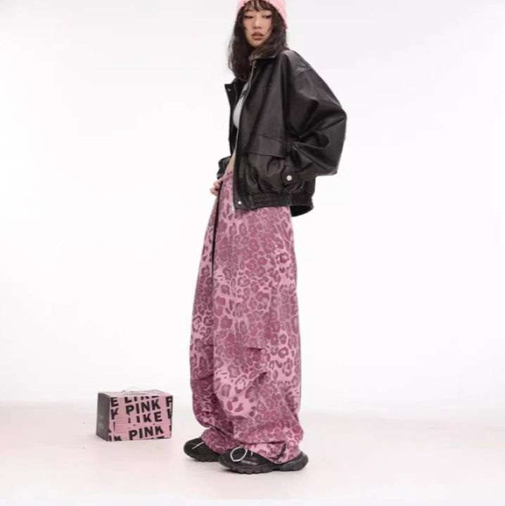 ダンス衣装 アニマル柄ワイドパンツ