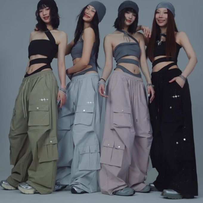 ダンス衣装 カーゴポケット付きワイドパンツ