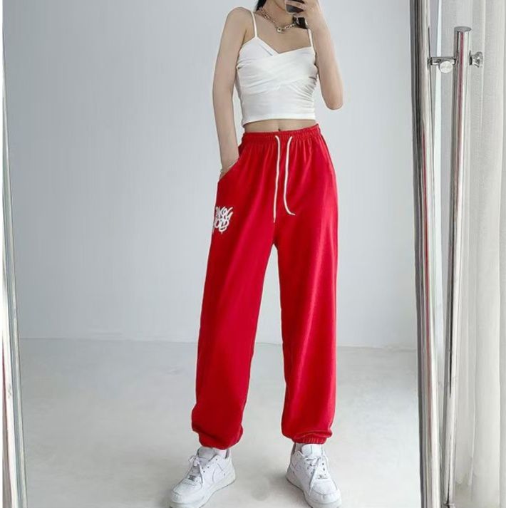 ダンス衣装 サイドロゴ入りストリート系スウェットパンツ ヒップホップ