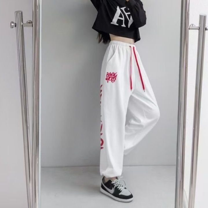 ダンス衣装 サイドロゴ入りストリート系スウェットパンツ ヒップホップ