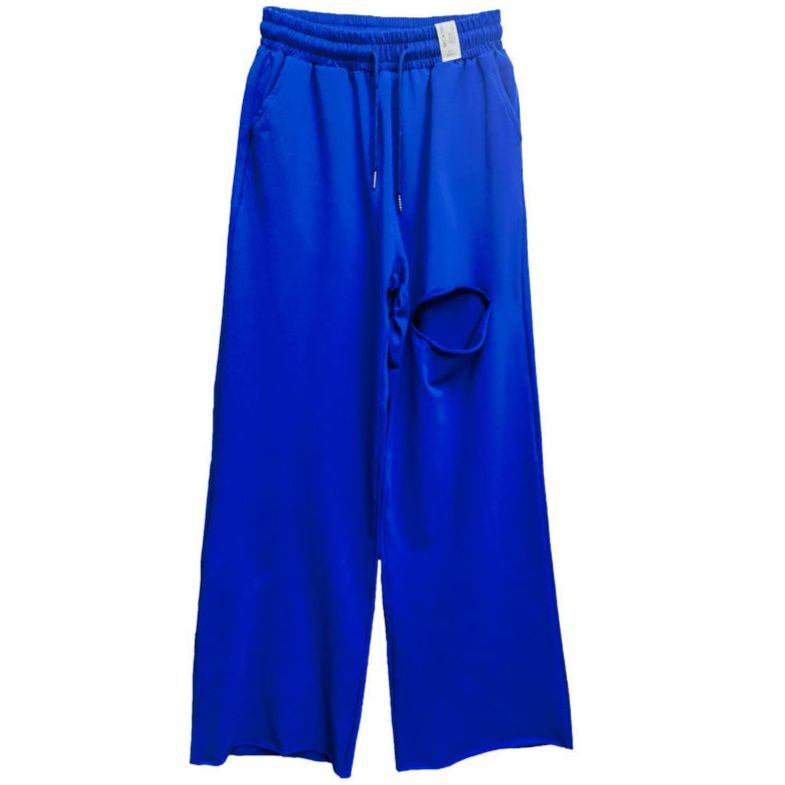 ダンス衣装 膝カットアウトゆったりスウェットパンツ