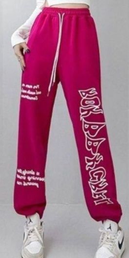 ダンス衣装 グラフィティ文字プリントワイドジョガーヒップホップパンツ