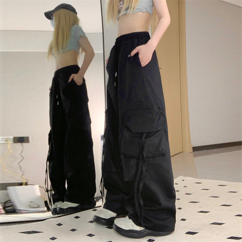ダンス衣装 多機能カーゴポケット付きワイドダンスパンツ 韓国