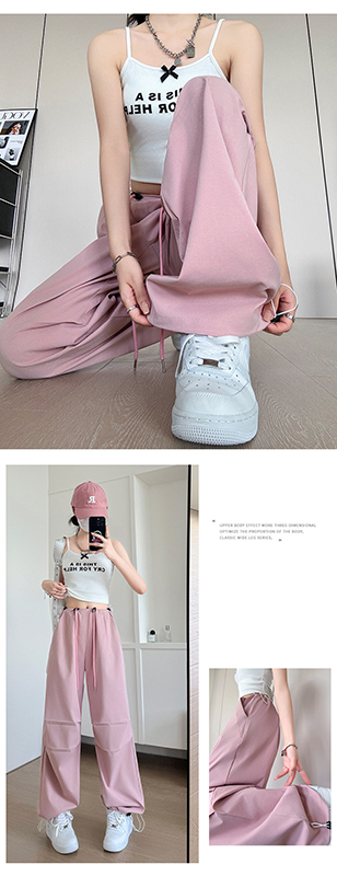 ダンス衣装 ヒップホップ カーゴパンツ レディース ワイドパンツ 体型カバー 黒