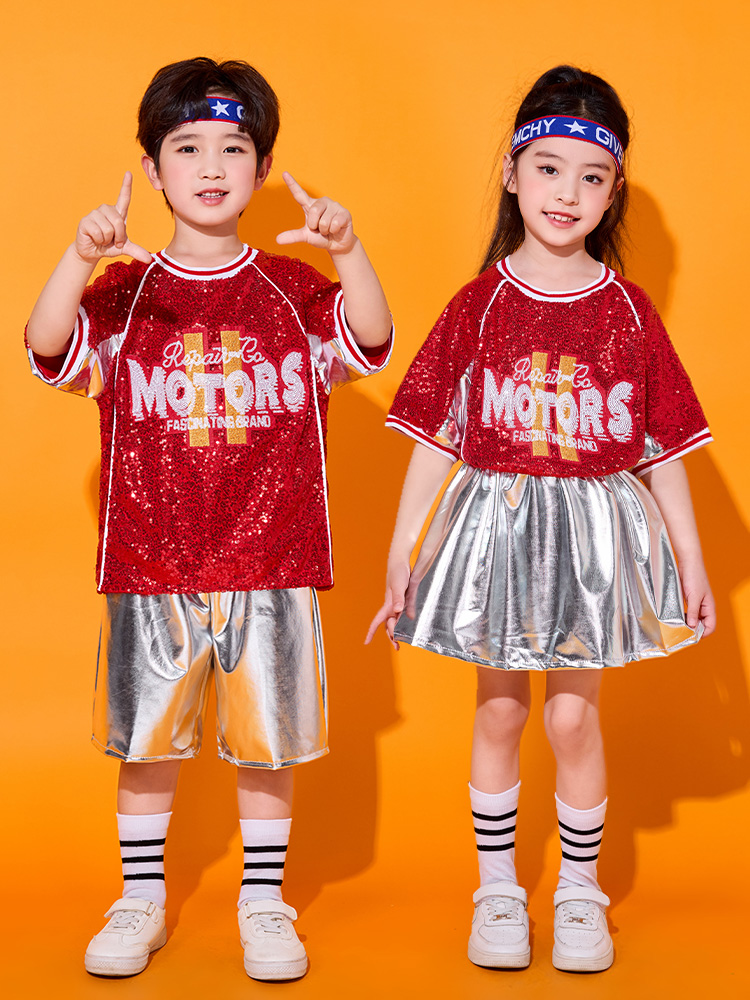 ダンス衣装 キラキラスポーツ風ダンス衣装セット