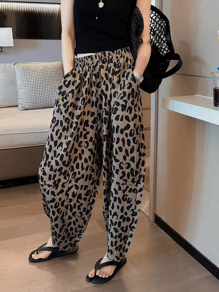 ダンス衣装 豹柄ワイドバルーンパンツロックダンス衣装