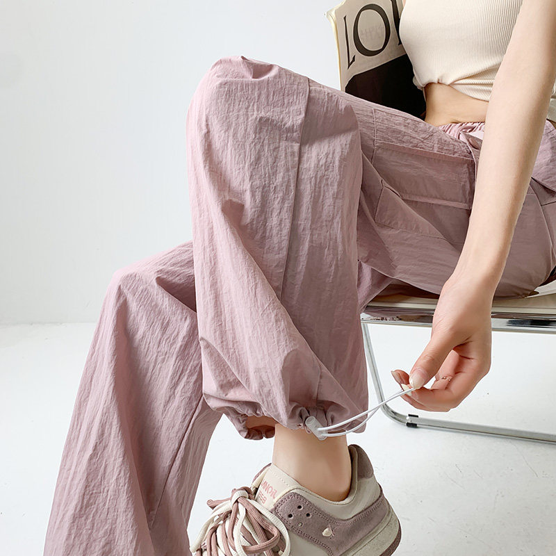 ダンス衣装 多機能ポケット付きワイドカーゴパンツ 韓国