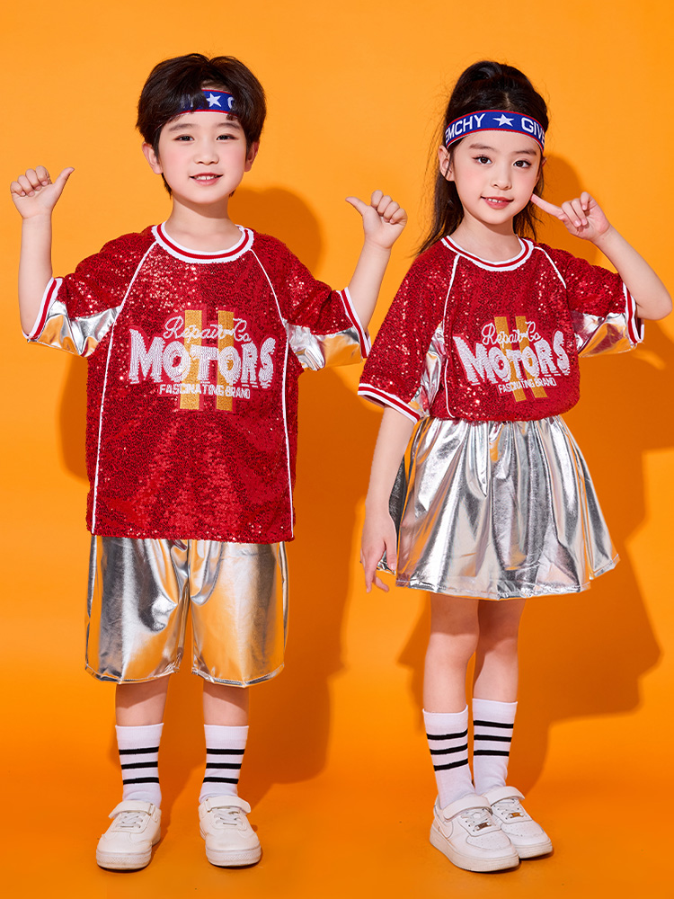 ダンス衣装 キラキラスポーツ風ダンス衣装セット