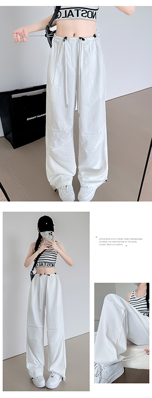 ダンス衣装 ヒップホップ カーゴパンツ レディース ワイドパンツ 体型カバー 黒