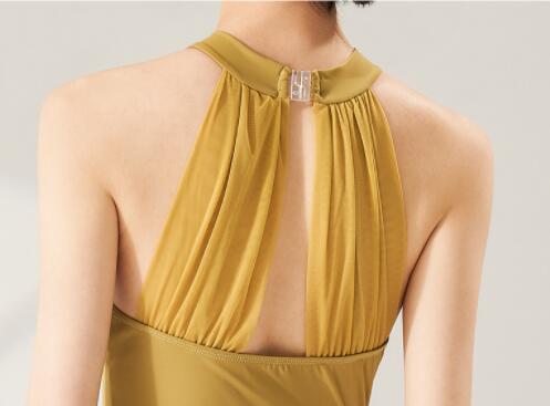 ポールダンス衣装 ホルターネック連体服 バレエ体操レオタード