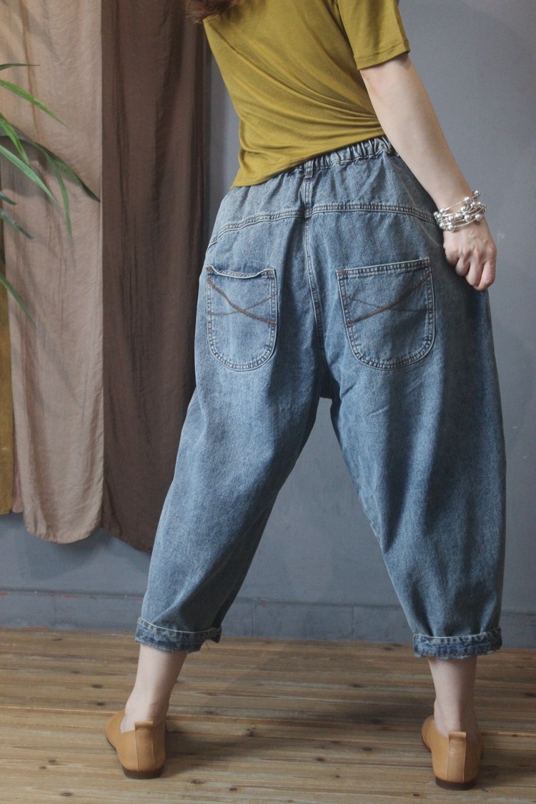 ダンス衣装 立体裁断デニムバルーンパンツヒップホップスタイル