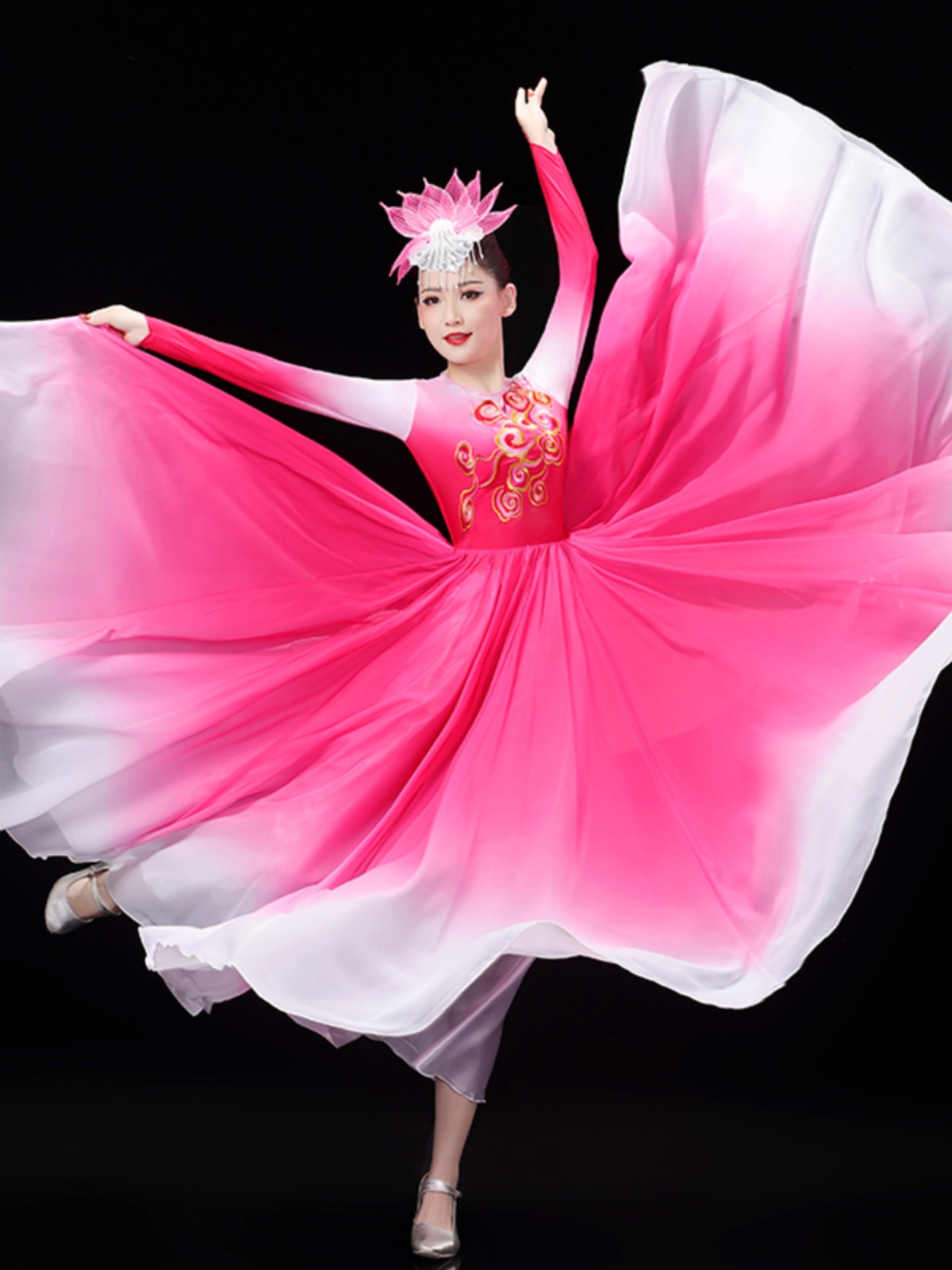 ダンス衣装 花舞グラデーションドレス